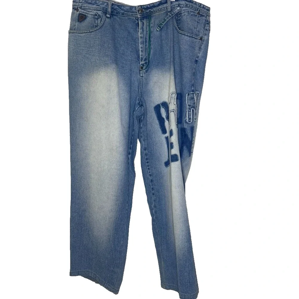 Akademiks Denim Jeans Vgt Baggy Oversized 90s Y2K Skater Grunge Streetwear 40x30